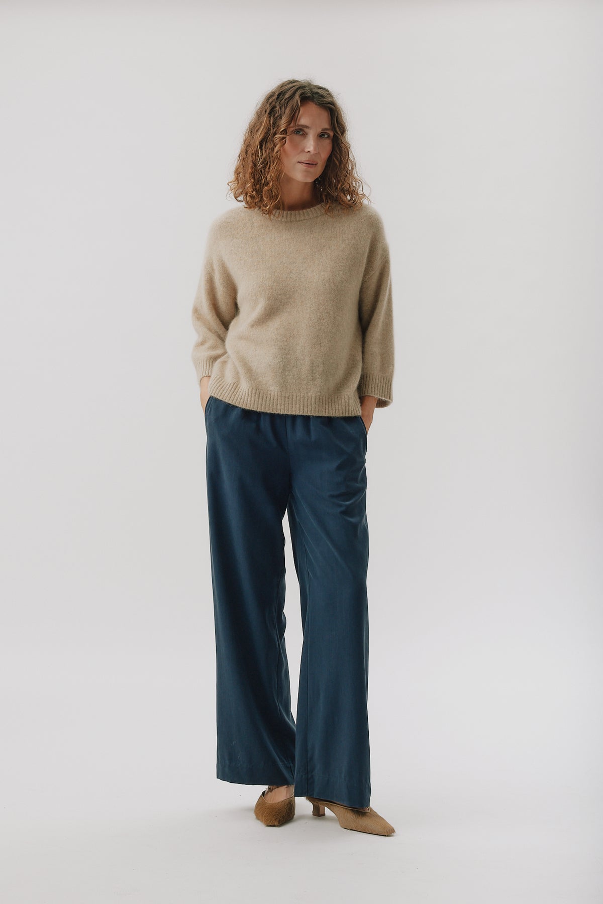 MOLLY SWEATER | Beige Mélange