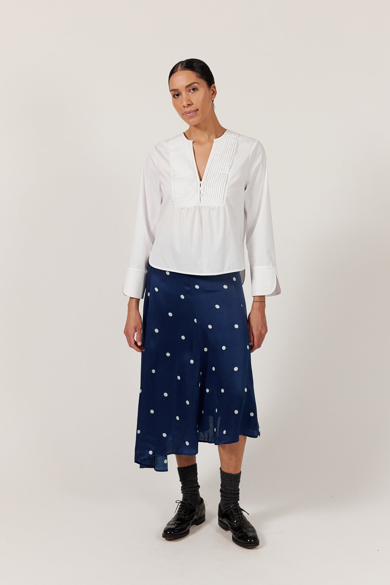 BIRGER SOLID BLOUSE | Bright White