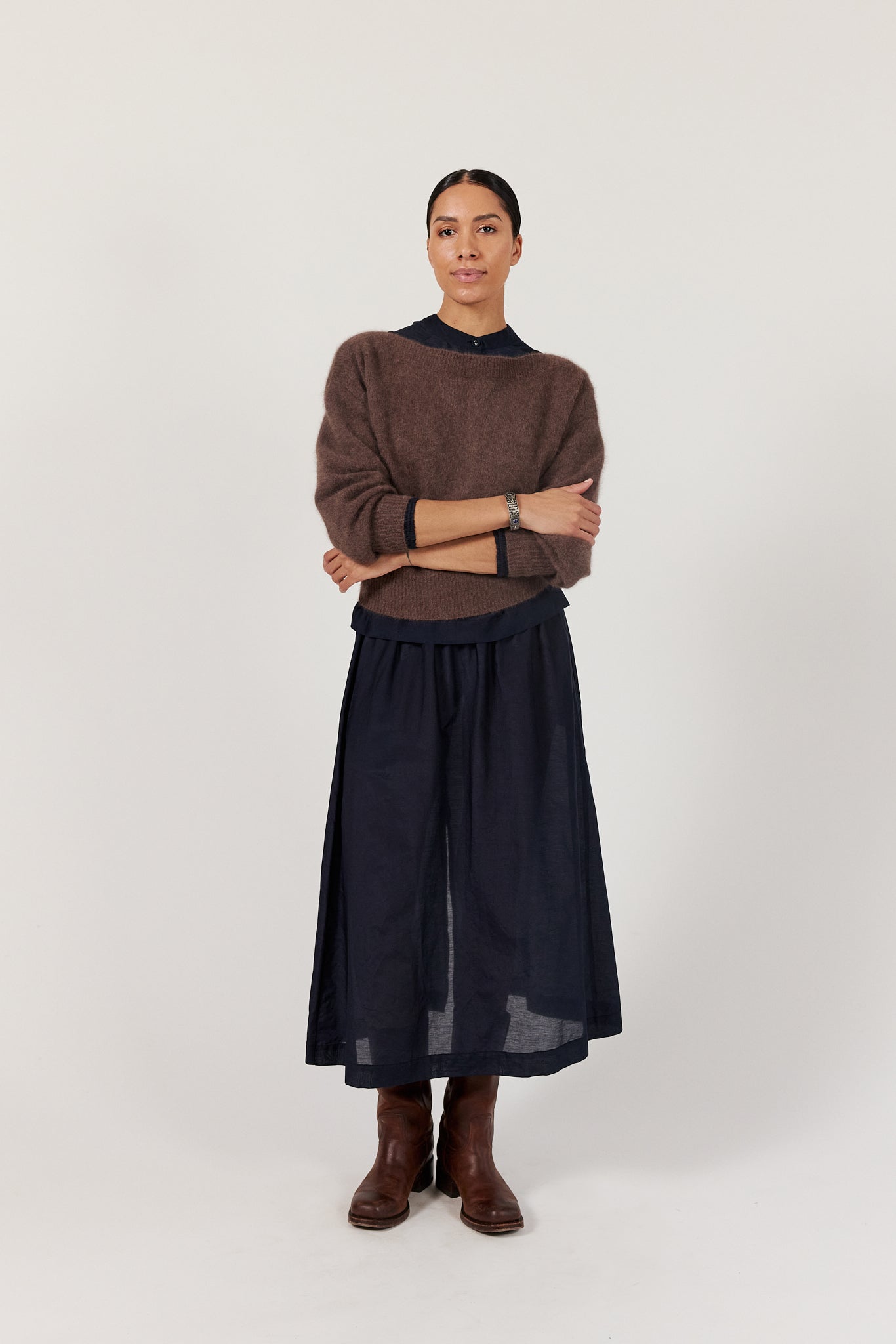 MALOU SWEATER | Chocolate Mélange