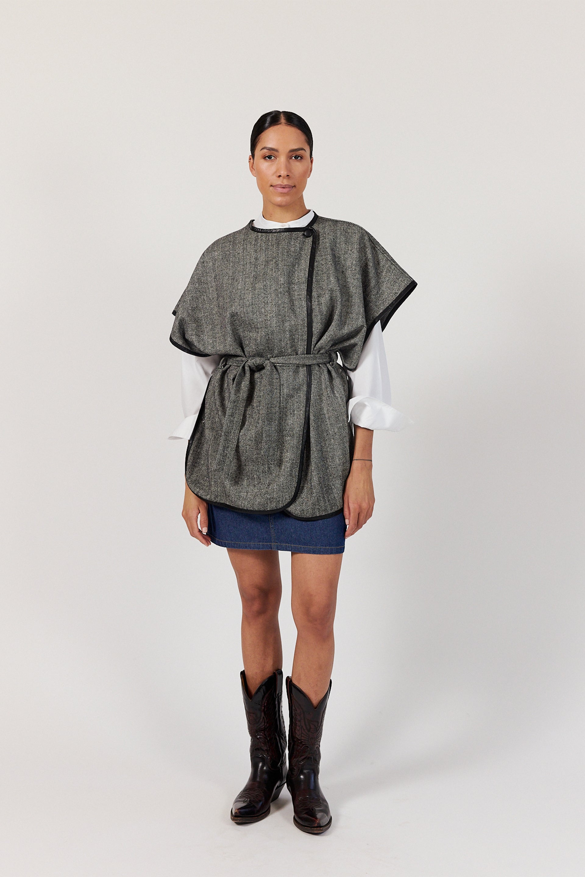 TOVA JACKET | Salt & Pepper