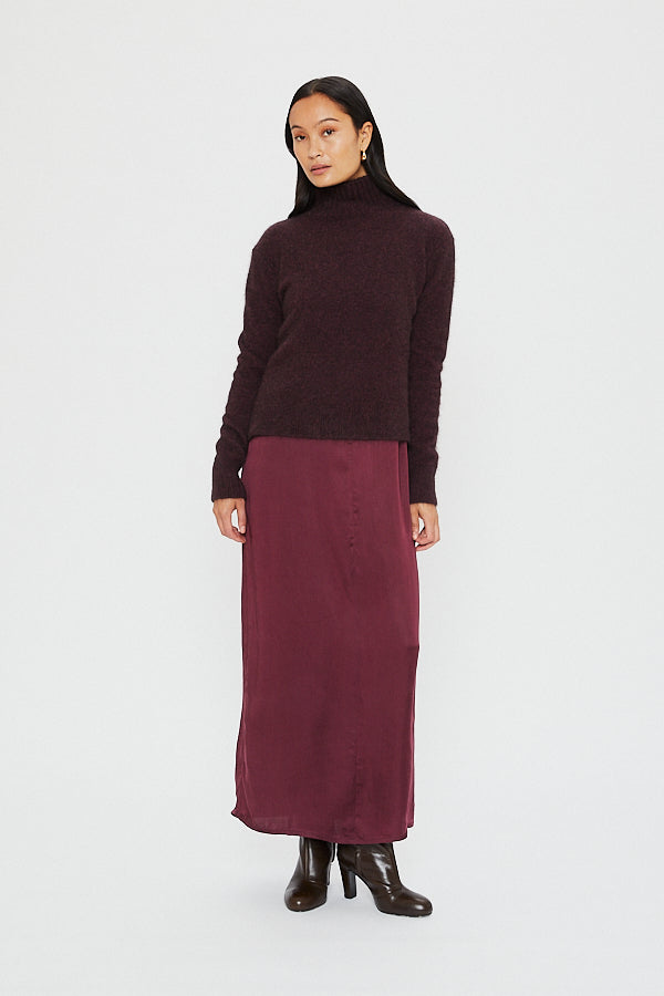 JADE SWEATER | Red Wine Melange