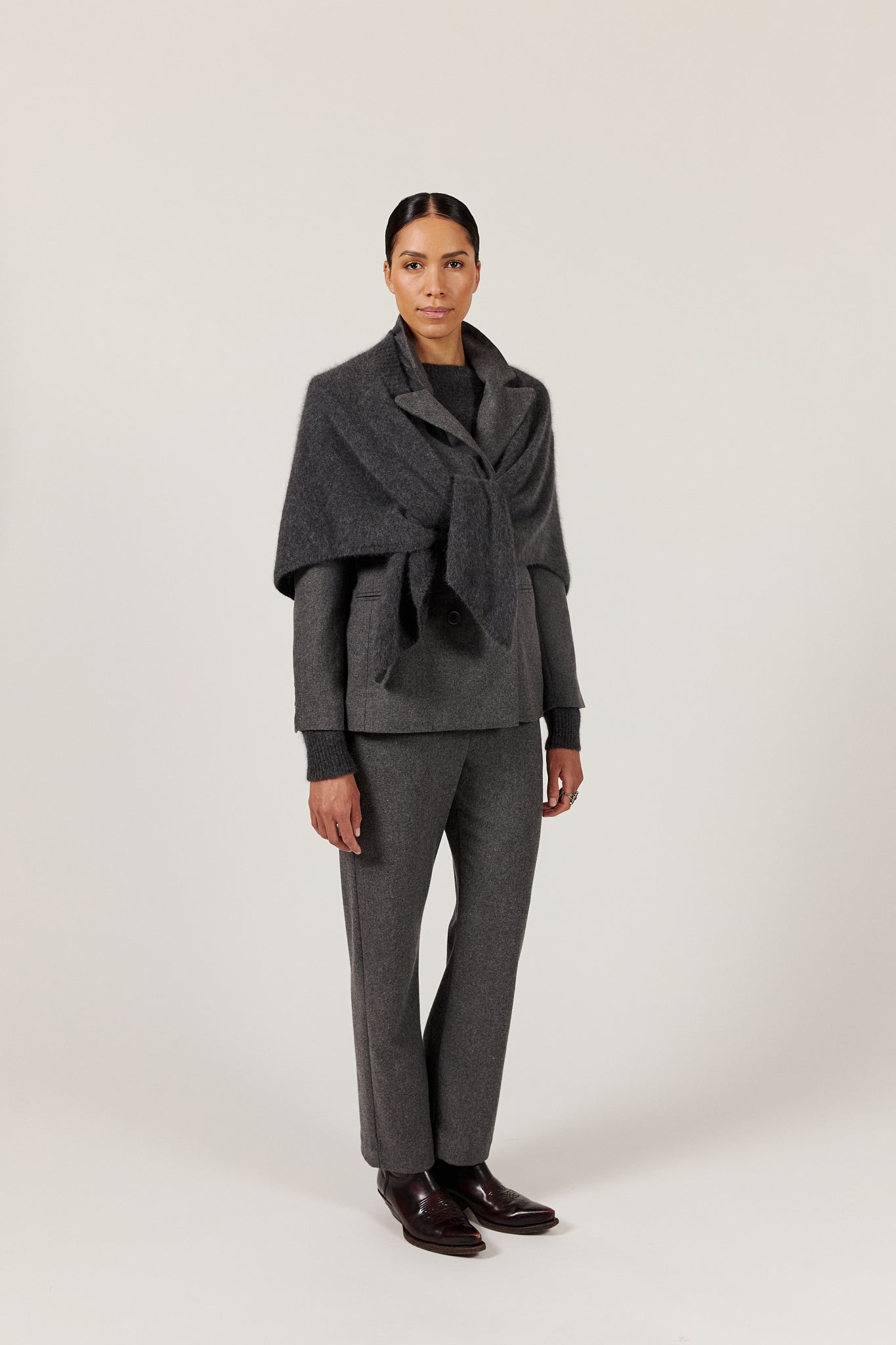 SANNE CARDIGAN | Dark Grey Melange