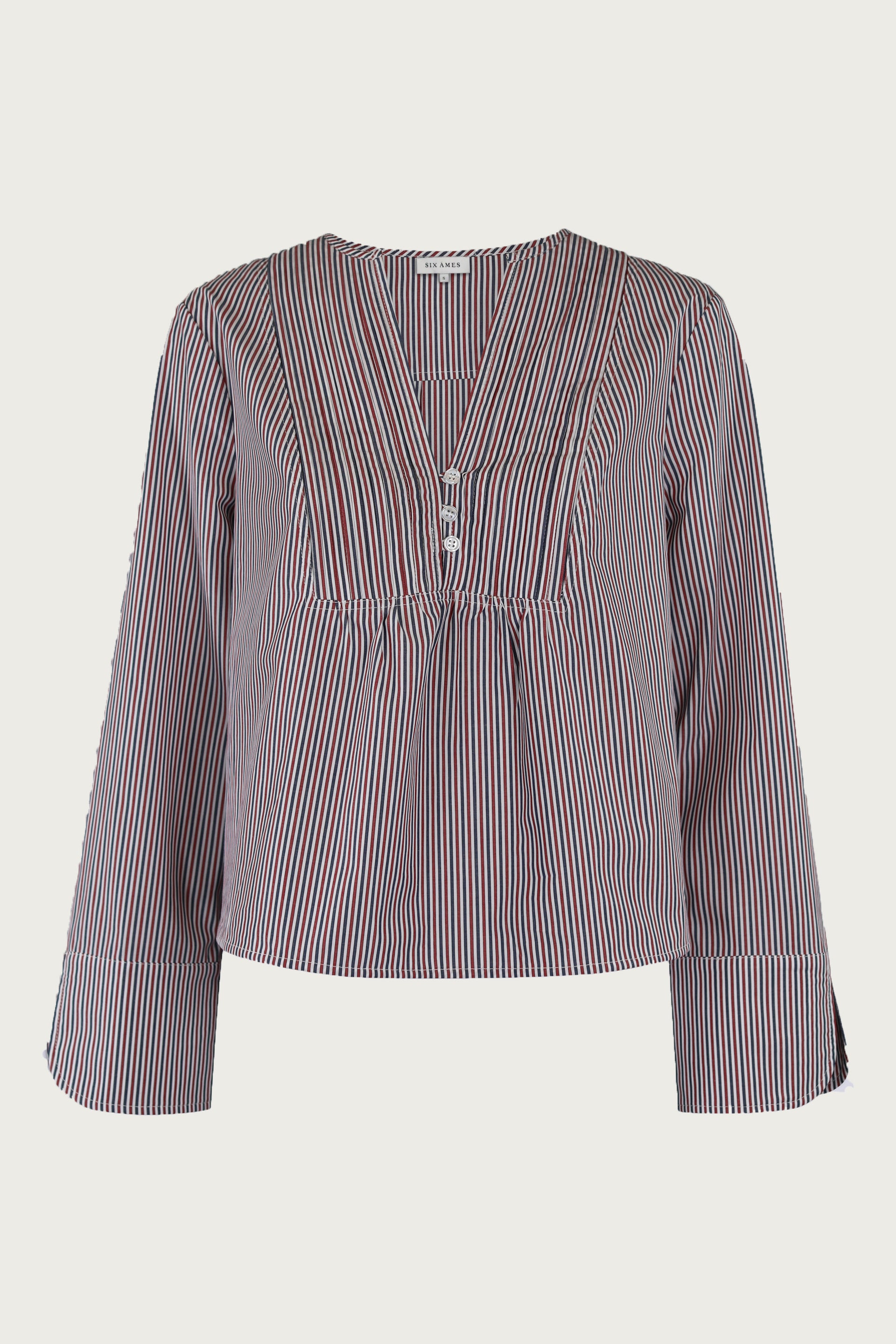 BIRGER STRIPE BLOUSE | Tricolor Stripe