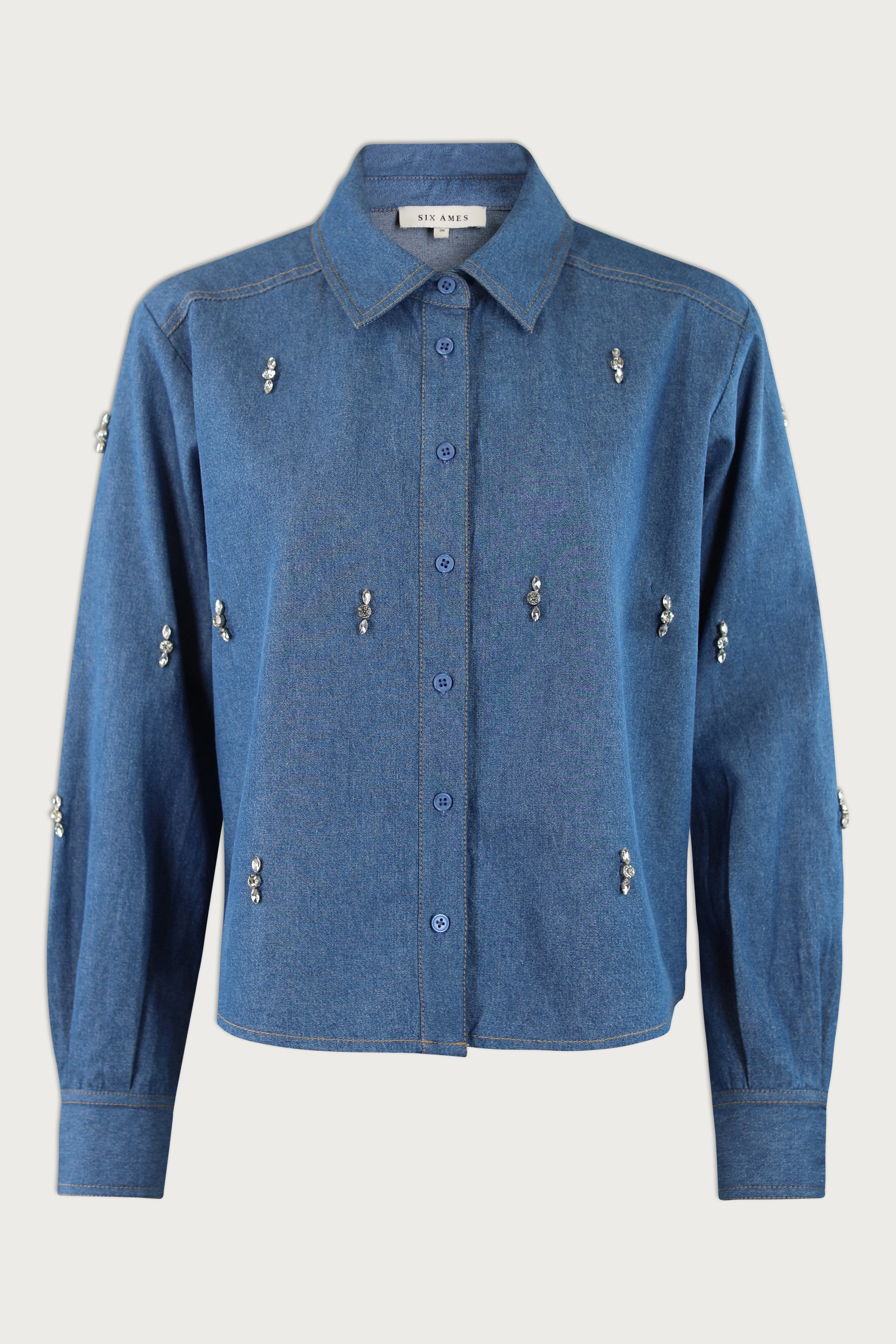JACKIA SHIRT | Stonewash Blue