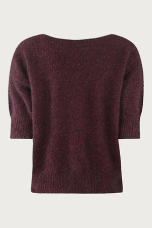 MOI SWEATER | Red Wine Melange