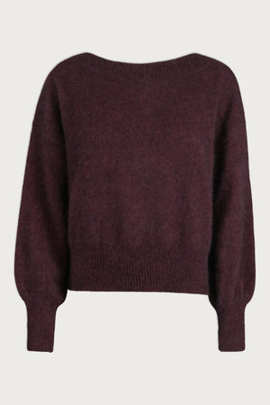 MALOU SWEATER | Red Wine Melange