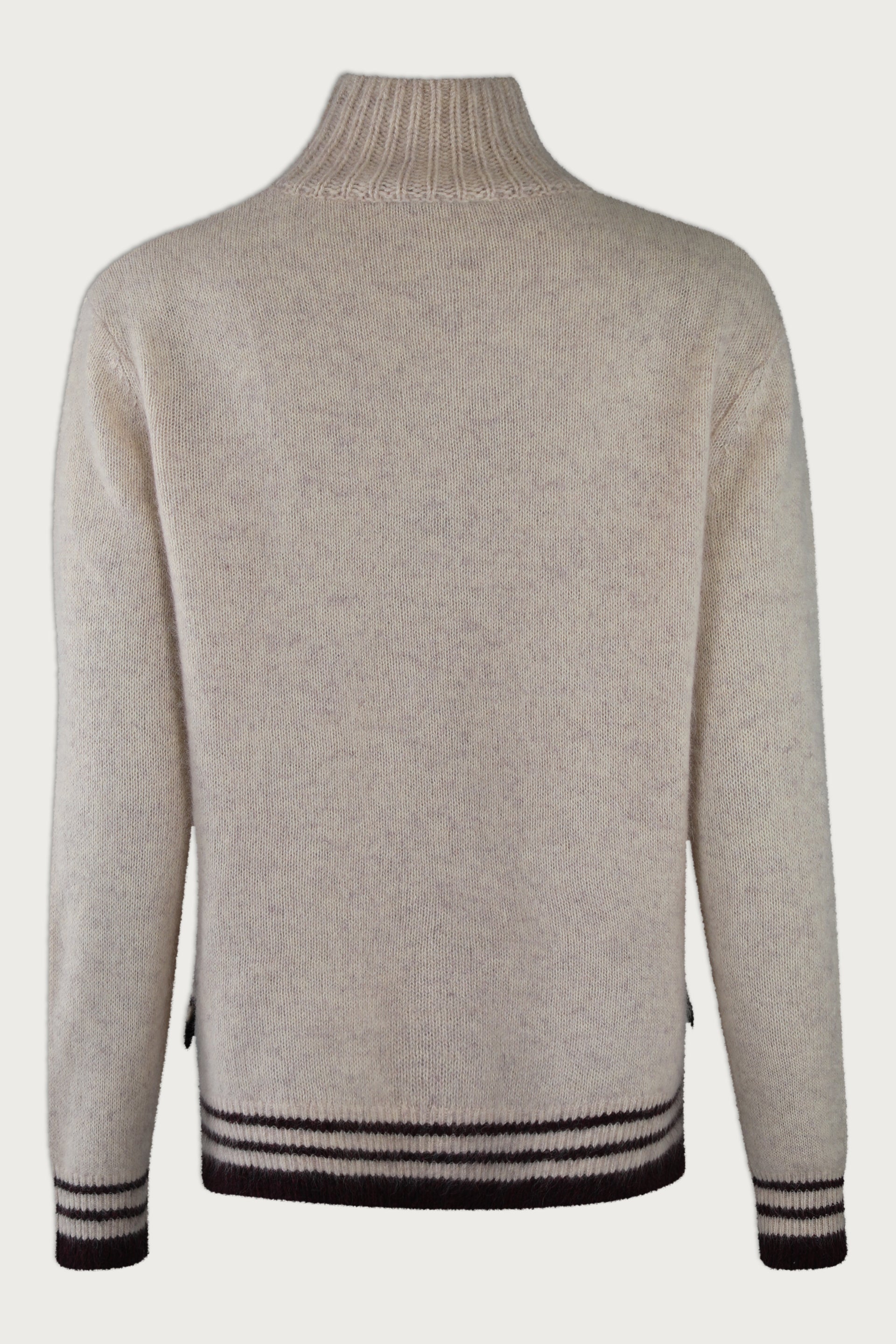 JADE RIB STRIPE SWEATER | Red Rib Stripe