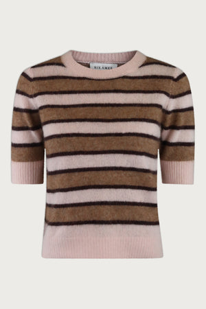ROCCA STRIPE SWEATER | Dusty Blush Stripe