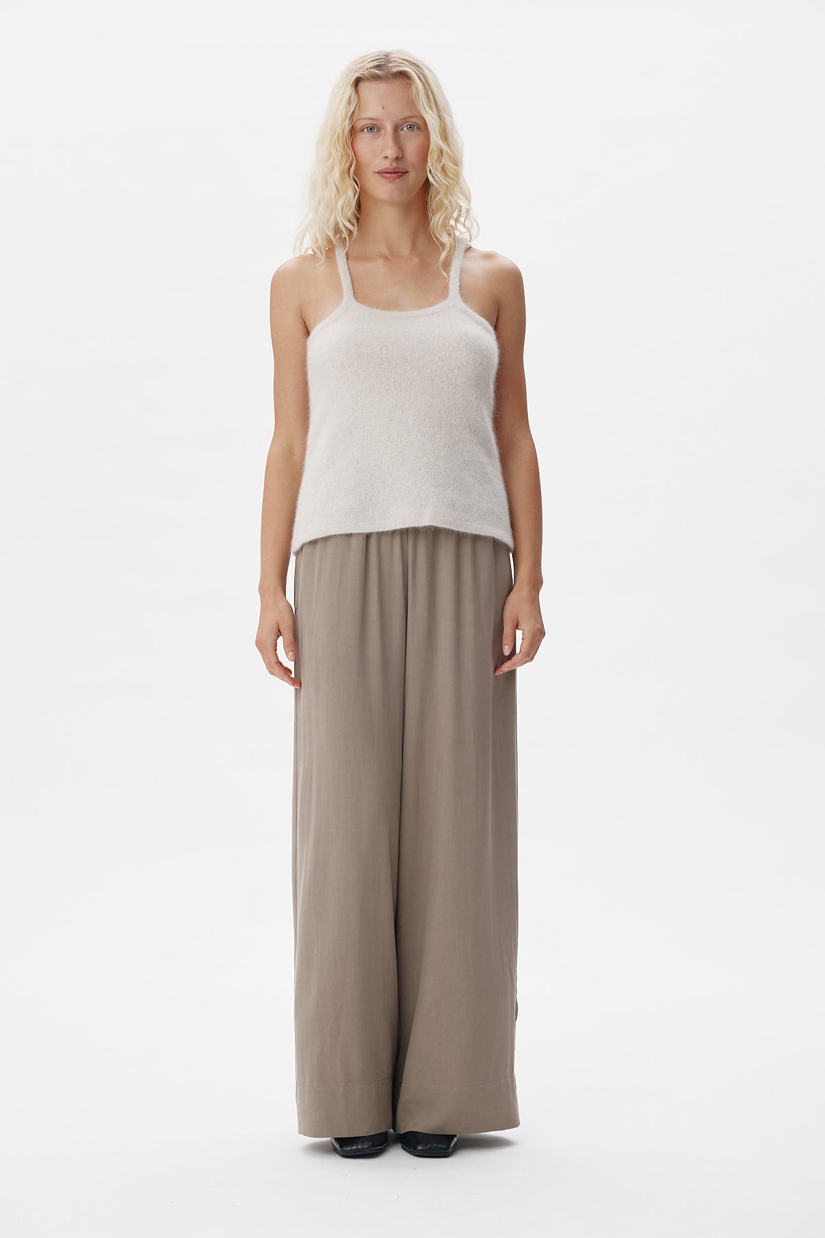 AURORA TOP | Silver White Melange
